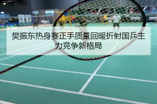 樊振东热身赛正手质量回暖折射国乒主力竞争新格局